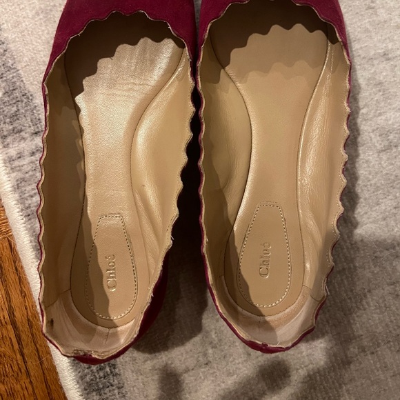 Chloe Suede Scallop Flats - Picture 8 of 8